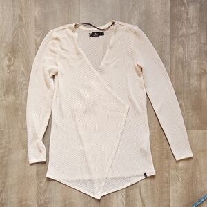 Volcom Cream Textured Knit Top